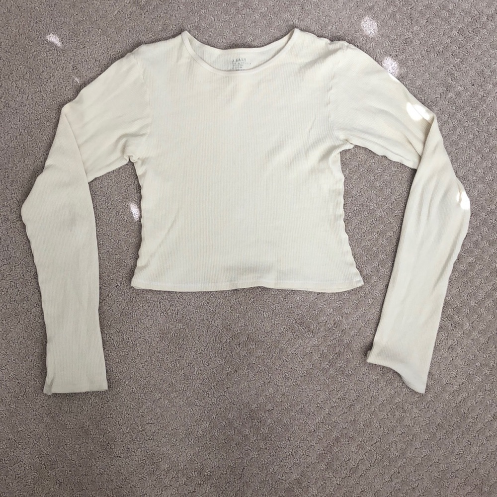 Long sleeve light yellow top